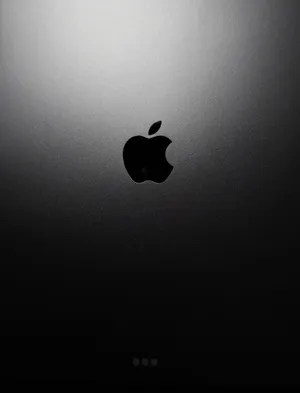 Iphone X Apple Logo Black Wallpaper