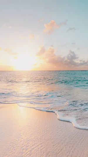 Iphone X Beach Gentle Waves Wallpaper