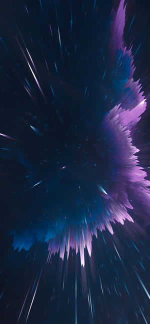 Iphone Xr Space Purple Explosion Wallpaper