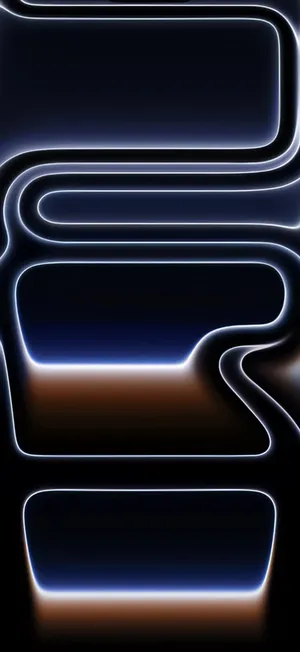 Iphone17 Glowing Outline Design Wallpaper