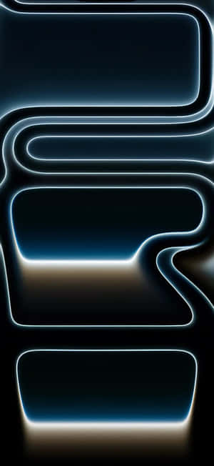 Iphone17 Neon Outline Design Wallpaper