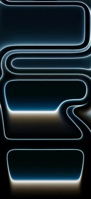 Iphone17 Neon Outline Design Wallpaper