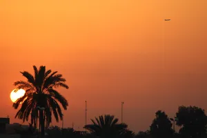 Iraq Sunset Sky Silhouette Wallpaper