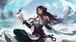 Irelia Masterof Blades Fantasy Artwork Wallpaper