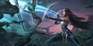 Irelia Masterof Blades Fantasy Artwork Wallpaper