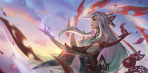 Irelia Mystic Warrior Artwork Wallpaper