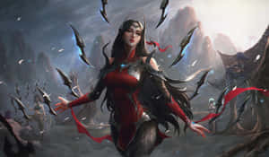 Irelia Wielding Blades Fantasy Artwork Wallpaper