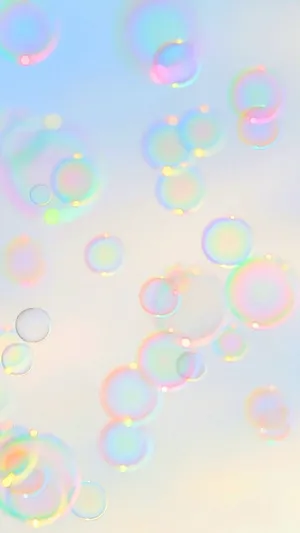 Iridescent Soap Bubbles Background Wallpaper