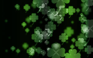 Irish Clover Gradient Art Wallpaper