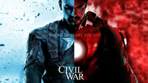 Iron Man And Captain America Dual Screen Wallpaper