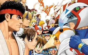 Iron Man And Mega Man Faceoff In Marvel Vs Capcom Wallpaper