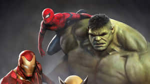 Iron Man And Spiderman Fighting Together Wallpaper