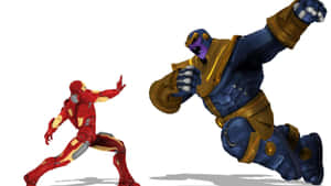 Iron Man Goes Head-to-head With Thanos In An Epic Superhero Showdown