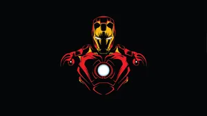 Iron Man In Black & White Wallpaper