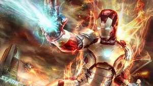 Iron Man Power Blast Wallpaper