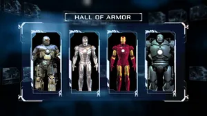 Iron Man Suit, Standing Tall And Ready For Battle. Wallpaper