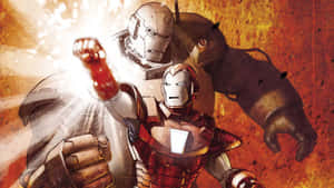 Iron Man Vs Iron Monger Battle Artwork Wallpaper