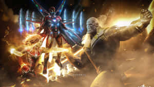 Iron Man Vs Thanos - The Battle For The Infinity Gauntlet Wallpaper