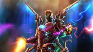 Iron Man With Infinity Gauntlet Wallpaper