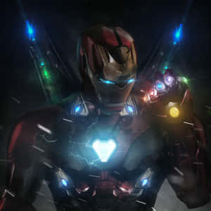 Iron Man With Infinity Gauntlet Wallpaper