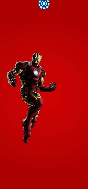 Iron Manin Flighton Red Background Wallpaper