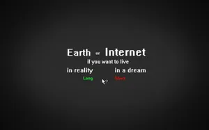 Ironic Comparison Of Earth And Internet Wallpaper