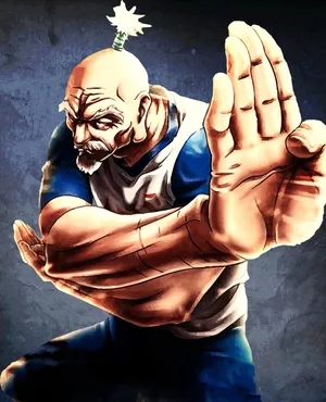 Isaac Netero Unleashes His Powerful Aura In A Captivating Moment Wallpaper