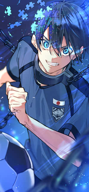 Isagi Yoichi Determined Soccer Player Wallpaper