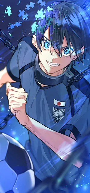 Isagi Yoichi Determined Soccer Player Wallpaper