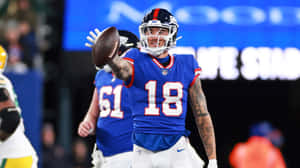 Isaiah Hodgins New York Giants Game Action Wallpaper