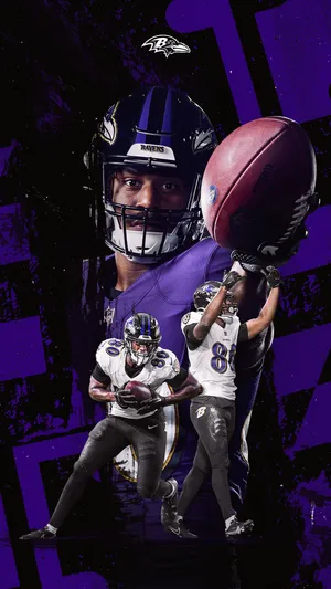 Isaiah Likely Baltimore Ravens Collage Wallpaper