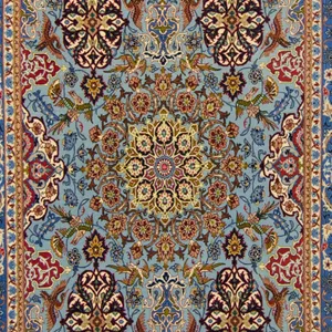 Isfahan Carpet With Flower Design Wallpaper