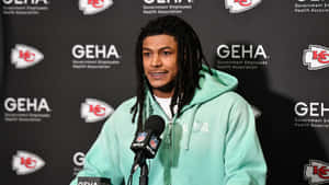 Isiah Pacheco Kansas City Chiefs Press Conference Wallpaper