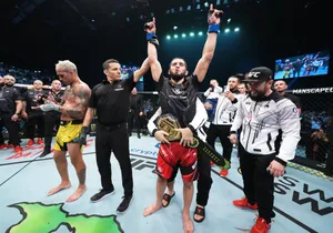 Islam Makhachev Winning Moment Wallpaper
