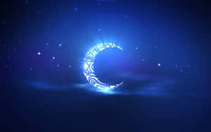 Islamic Crescent Moonand Stars Wallpaper