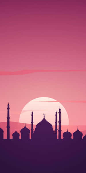 Islamic Silhouette Sunset Wallpaper