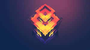 Isometric Minimalist Abstract Desktop Wallpaper