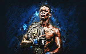 Israel Adesanya In Grunge Wallpaper