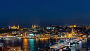 Istanbul Night Skyline Wallpaper