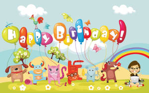 It's My Birthday Animal Friends Wallpaper