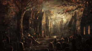 It's Near Halloween And This Spooky Haunted House Is The Perfect Setting. Wallpaper