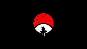 Itachi Silhouette In Uchiha Logo Clan Wallpaper