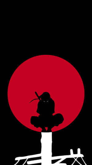 Itachi Silhouette Red Moon Wallpaper