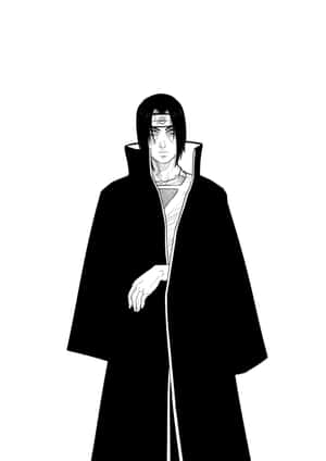 Itachi_ Uchiha_ Black_and_ White_ Artwork Wallpaper