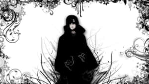 Itachi Uchiha Black White Art Wallpaper