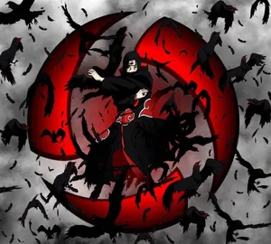 Itachi Uchiha Crows Mangekyo Sharingan Wallpaper
