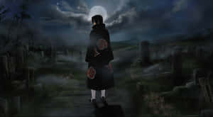 Itachi Uchiha Moonlit Graveyard Wallpaper