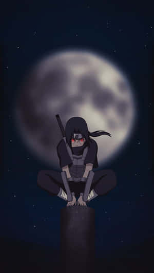 Itachi Uchiha Moonlit Perch Wallpaper