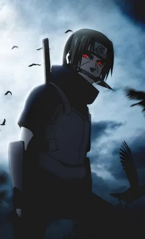 Itachi Uchiha Mysterious Silhouette Wallpaper