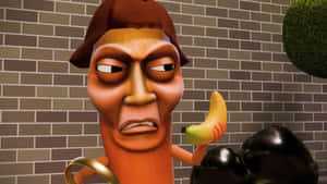 Italian Brainrot Animated Character Wallpaper